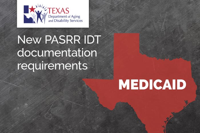 PASRR IDT meeting requirements for Texas facilities