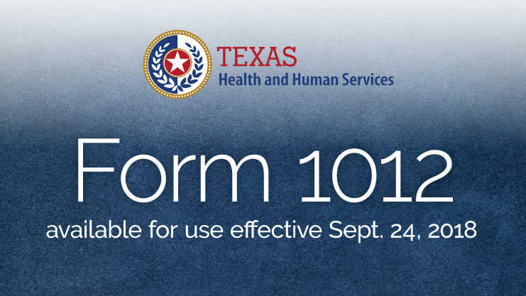 Texas Medicaid HHS form 1012