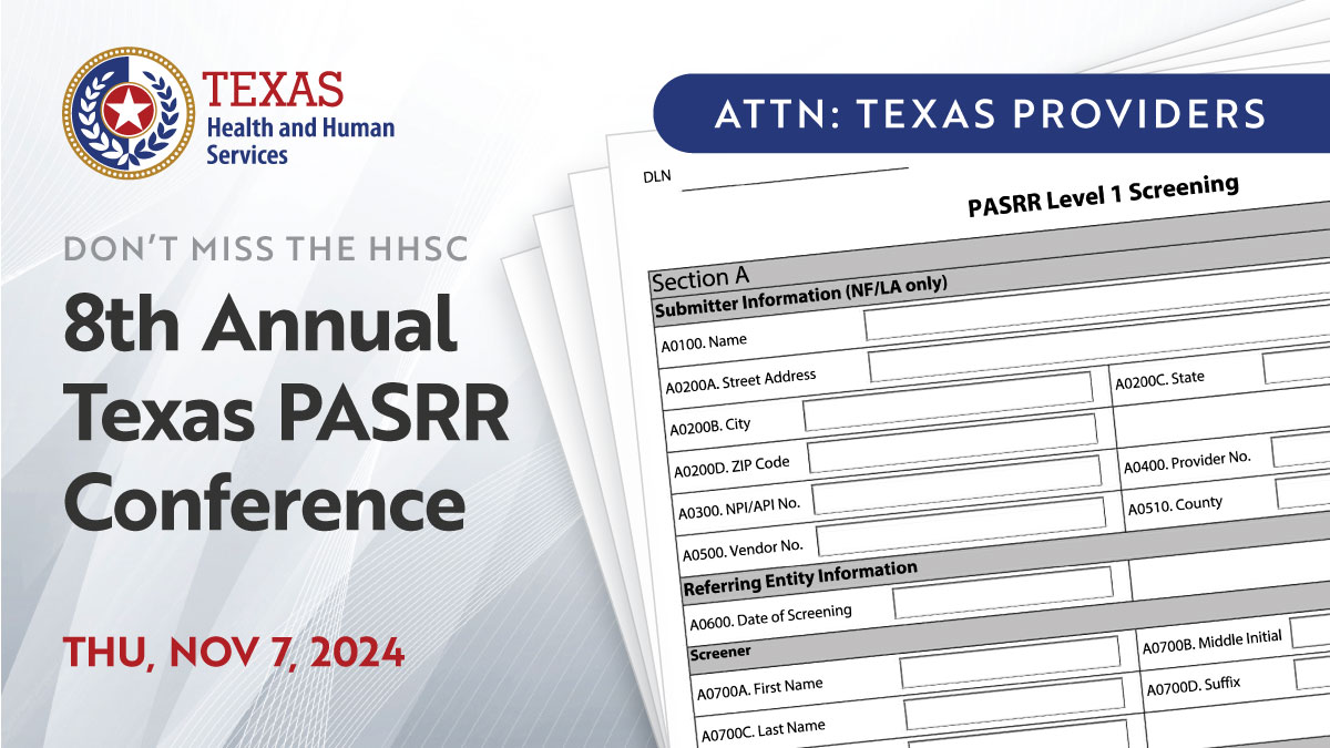 Featured image for “Texas Providers: Attend the 8th Annual Texas PASRR Virtual Conference”